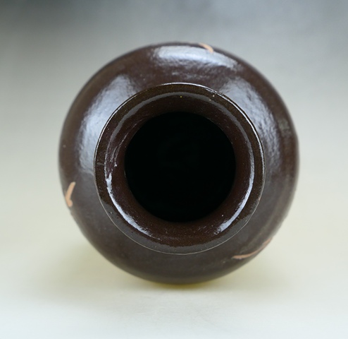 古玩陶瓷精品:明清吉州窯系黑釉刻花棒槌瓶拍賣,當前價格1288元