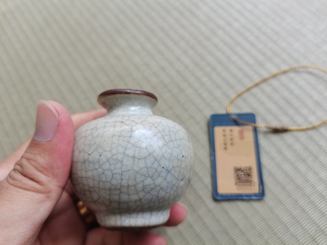 古玩陶瓷[實物鑒真]清中早.哥釉石榴尊拍賣，當前價格3800元