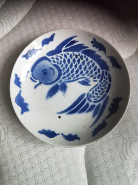 古玩陶瓷魚紋盤拍賣,當前價格260元