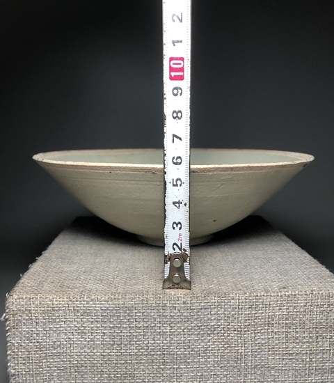 古玩陶瓷宋,景德鎮窯青白釉刻花斗笠碗拍賣,當前價格1600元