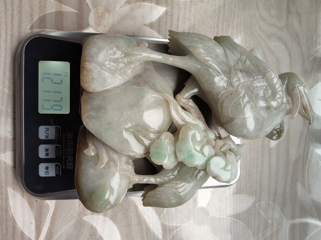 古玩玉器翡翠雕“仙鶴”擺件拍賣,當前價格8888元