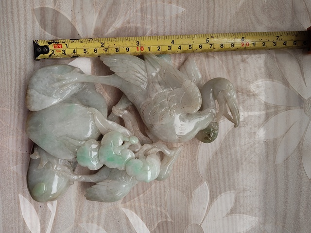古玩玉器翡翠雕“仙鶴”擺件拍賣,當前價格8888元