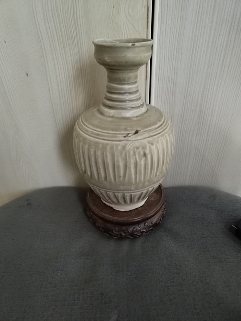 古玩陶瓷將樂窯剔花拿手樽拍賣，當前價格2998元