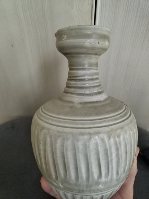 古玩陶瓷將樂窯剔花拿手樽拍賣，當前價格2998元
