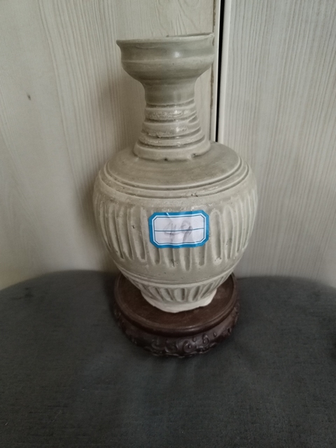 古玩陶瓷將樂窯剔花拿手樽拍賣，當前價格2998元