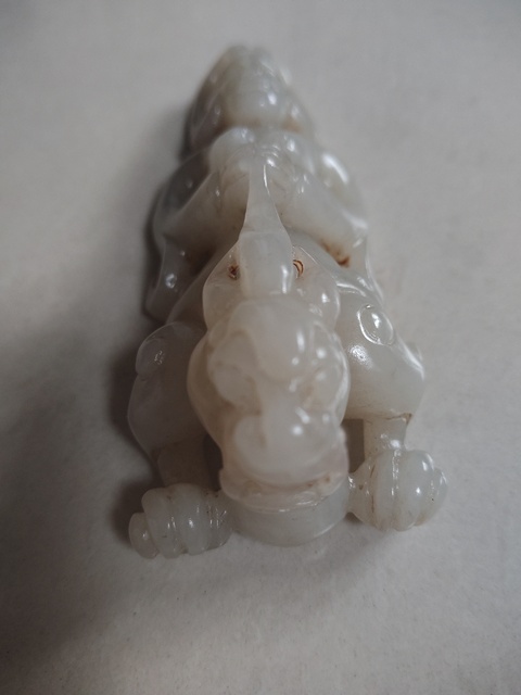 古玩玉器和田玉雕“仙人騎獸”拍賣，當(dāng)前價(jià)格480元