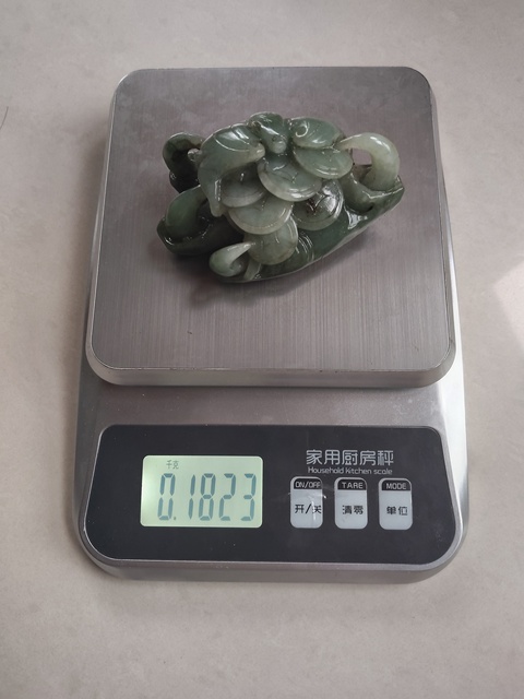 古玩玉器翡翠雕“福在眼前”擺件拍賣，當前價格1380元