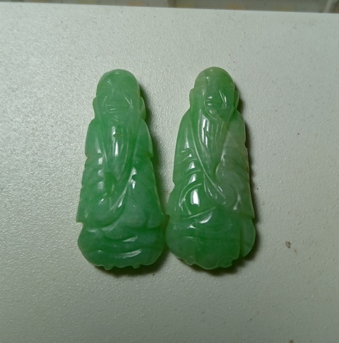 古玩玉器老翡翠雕“壽星”拍賣,當前價格150元