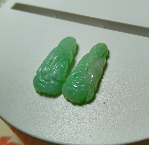 古玩玉器老翡翠雕“壽星”拍賣,當前價格150元