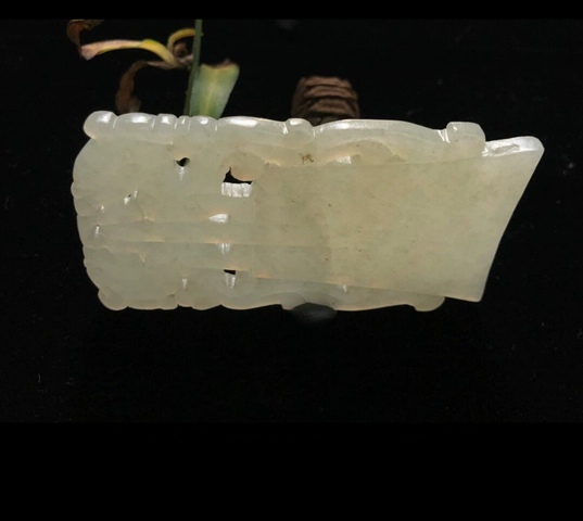 古玩玉器明代和田玉雕雙龍牌拍賣,當前價格15000元