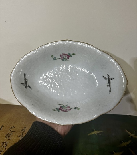 古玩陶瓷道咸無雙譜粉彩貢盤拍賣，當前價格5777元