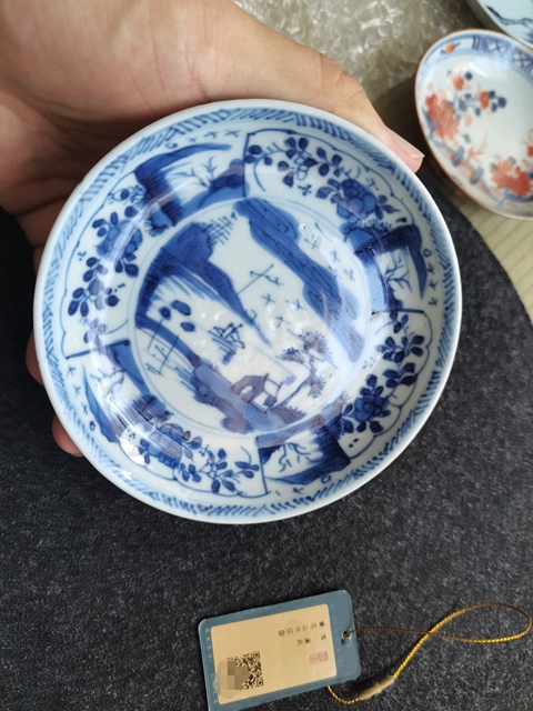 古玩陶瓷清康熙.青花山水紋盤拍賣,當前價格1800元