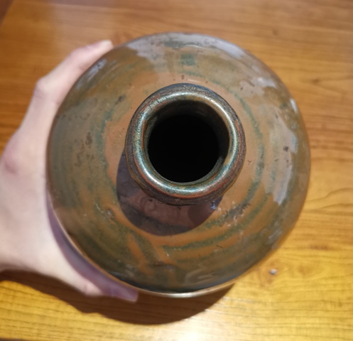 古玩陶瓷明紫金釉嘟嚕瓶拍賣,當前價格999元