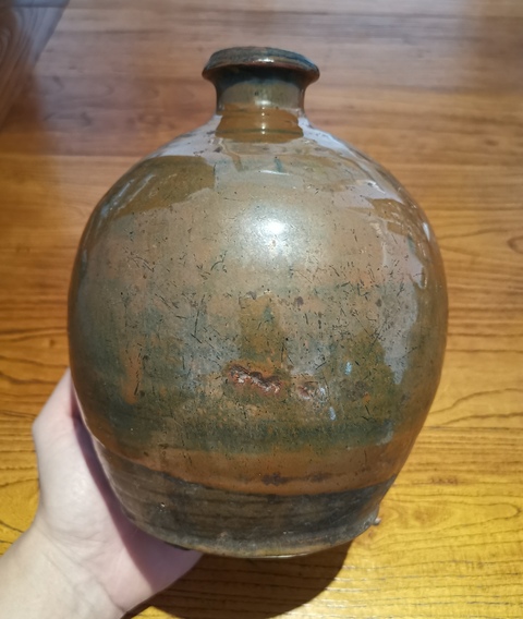 古玩陶瓷明紫金釉嘟嚕瓶拍賣,當前價格999元