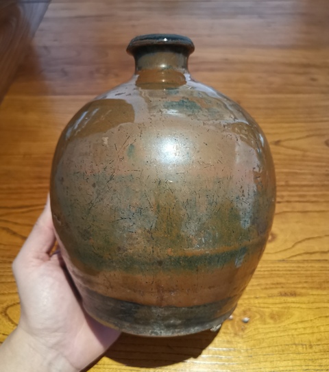 古玩陶瓷明紫金釉嘟嚕瓶拍賣,當前價格999元