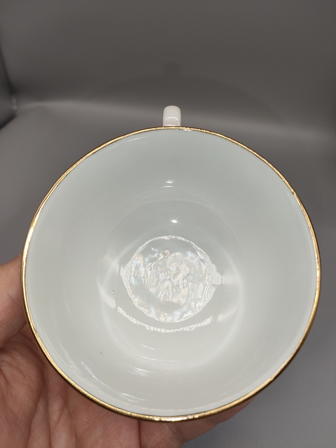 古玩陶瓷民國，建華公司粉彩花鳥紋茶杯拍賣，當前價格260元