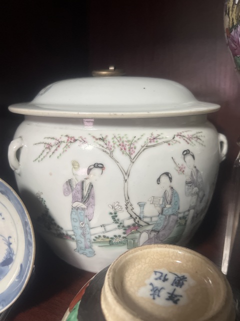 古玩陶瓷民國(guó)名家 余遠(yuǎn)生 粉彩仕女人物紋粥罐拍賣(mài)，當(dāng)前價(jià)格1280元