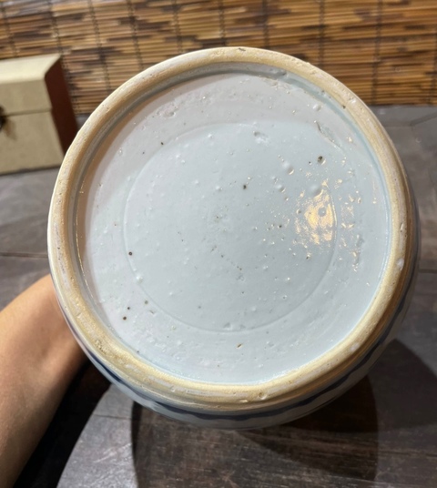 古玩陶瓷清中期青花鳳紋罐拍賣,當前價格1380元