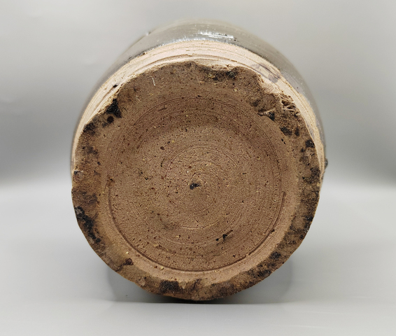 古玩陶瓷明代?茶葉沫釉弦紋梅瓶拍賣，當前價格3500元