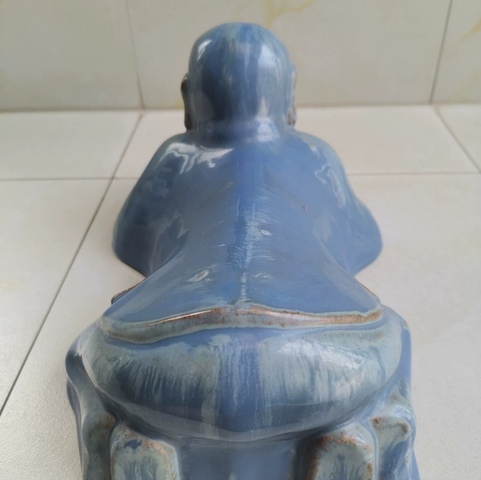 古玩陶瓷童子藍釉水盂拍賣,當前價格2600元