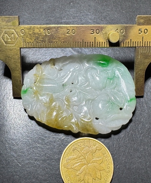 古玩玉器翡翠雕“玉免花卉紋佩”拍賣,當前價格1888元