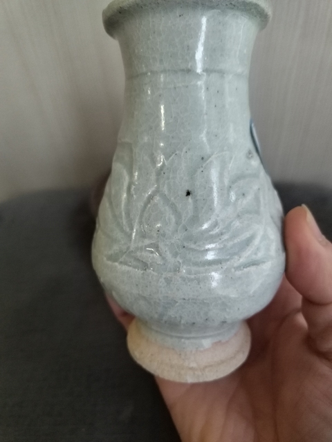 古玩陶瓷云市窯青白釉刻花盤口瓶拍賣,當(dāng)前價(jià)格1688元