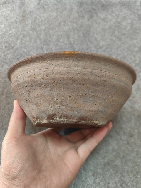 古玩陶瓷兩晉-紅陶陶唇口碗拍賣,當前價格360元