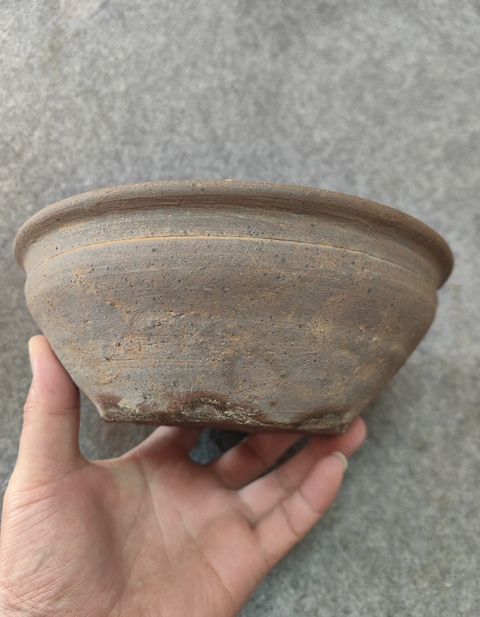 古玩陶瓷兩晉-紅陶陶唇口碗拍賣,當前價格360元