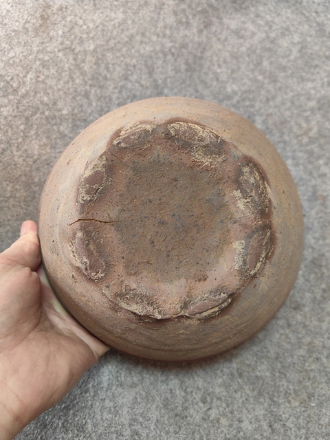 古玩陶瓷兩晉-紅陶陶唇口碗拍賣,當前價格360元