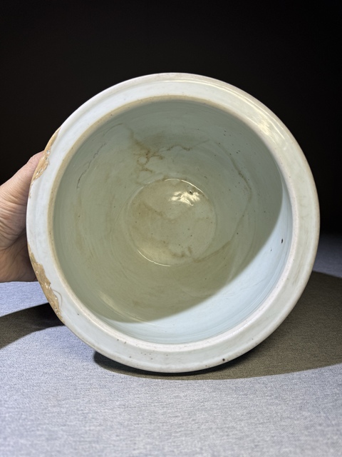 古玩陶瓷【精品】清代康熙青花細(xì)路山水人物紋卷缸康熙青花瓷器拍賣,當(dāng)前價格48000元