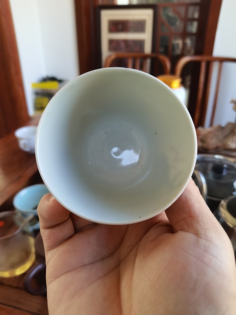 古玩陶瓷民國 彩繪蘆燕圖杯拍賣，當前價格900元