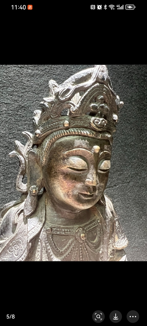 古玩銅器明代三拿觀音佛造像拍賣，當前價格98000元