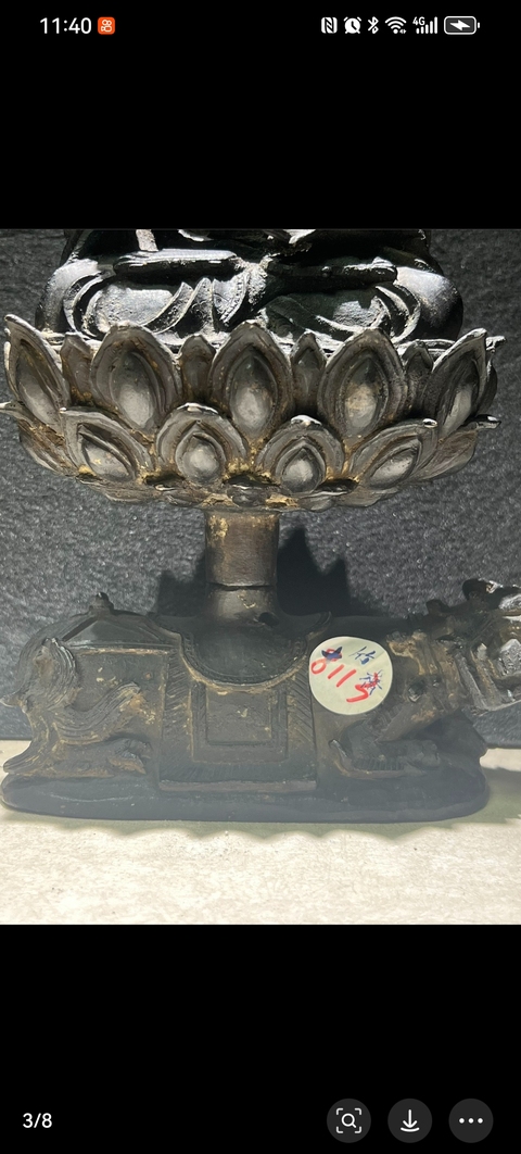 古玩銅器明代三拿觀音佛造像拍賣，當前價格98000元