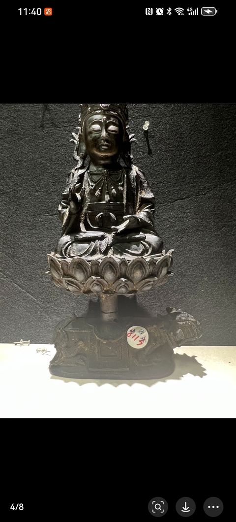 古玩銅器明代三拿觀音佛造像拍賣，當前價格98000元