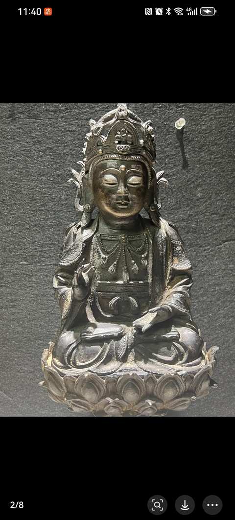 古玩銅器明代三拿觀音佛造像拍賣，當前價格98000元