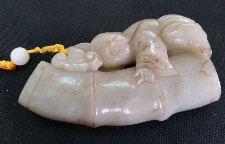 古玩玉器和田玉雕“節(jié)節(jié)高升”把件拍賣，當(dāng)前價(jià)格1980元