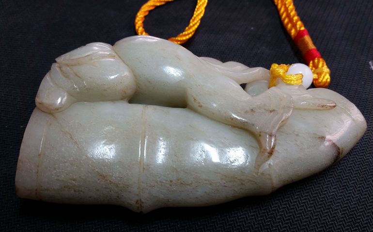 古玩玉器和田玉雕“節(jié)節(jié)高升”把件拍賣，當(dāng)前價(jià)格1980元