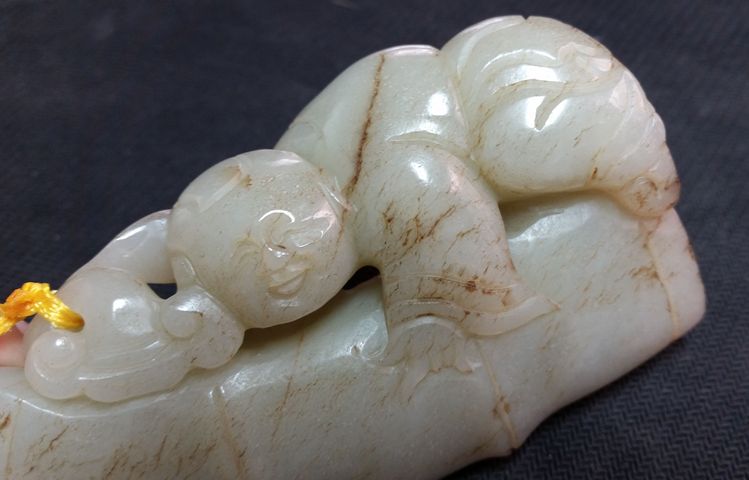古玩玉器和田玉雕“節(jié)節(jié)高升”把件拍賣，當(dāng)前價(jià)格1980元