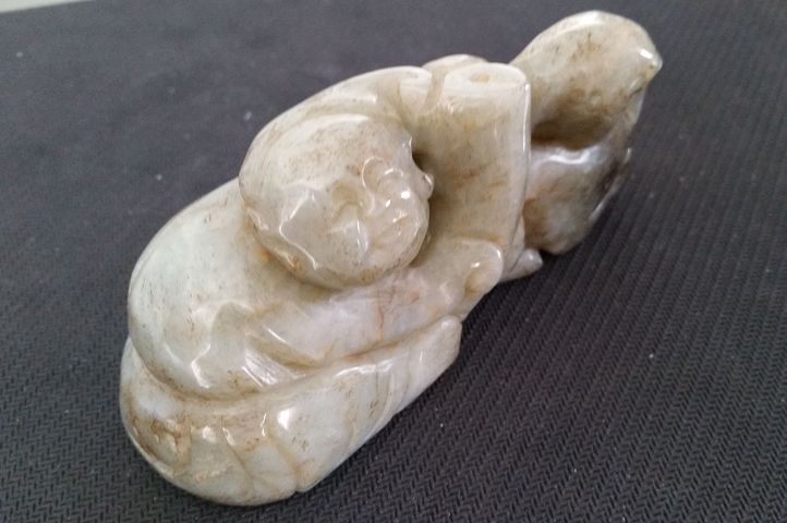 古玩玉器和田玉提油仿古“瑞獸”拍賣，當前價格1880元