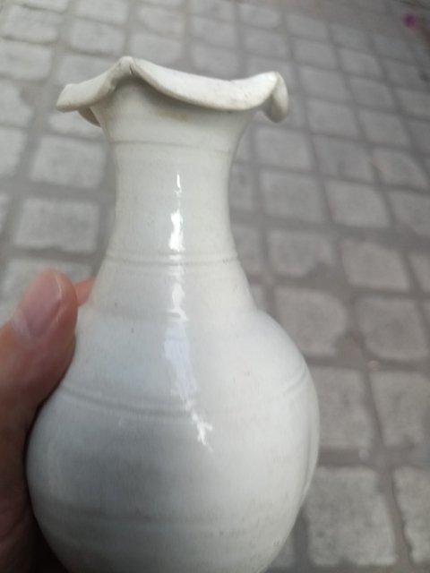 古玩陶瓷宋代青白釉花口瓶拍賣，當前價格52000元
