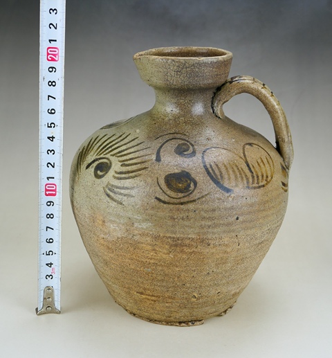 古玩陶瓷元末明初流口花卉紋執壺拍賣，當前價格1862元