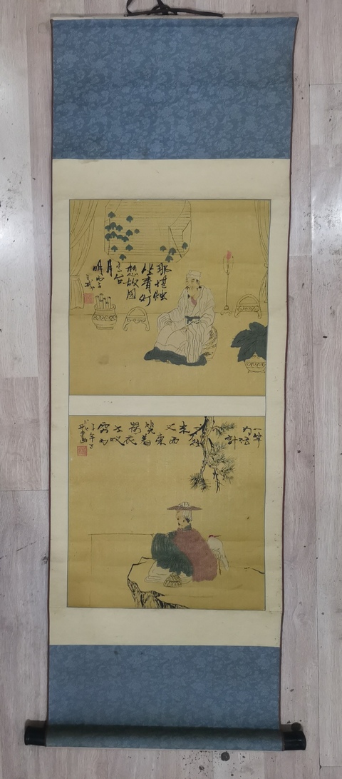 古玩字畫(huà)中國(guó)傳統(tǒng)工藝研究會(huì)副會(huì)長(zhǎng)著名畫(huà)家張燕人物雙挖拍賣,當(dāng)前價(jià)格899元