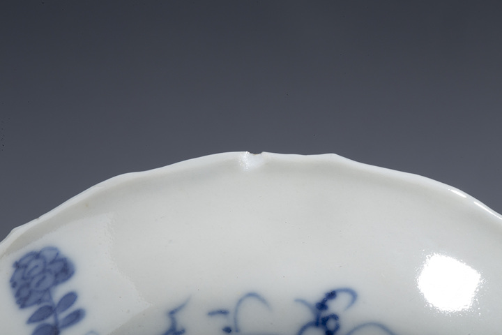 古玩陶瓷清光緒·青花花卉紋花口杯碟一套拍賣，當前價格540元