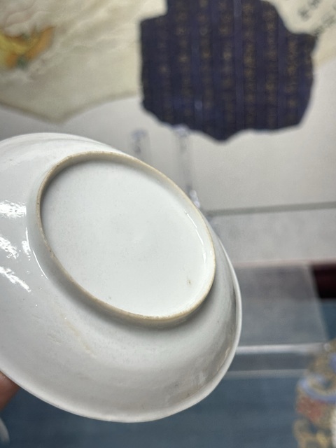 古玩陶瓷清晚期精品三娘教子圖粉彩盤拍賣，當前價格690元