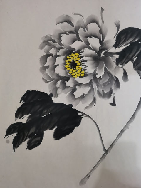 古玩字畫寫意一筆牡丹人陸牡丹金陵牡丹王陸瑜牡丹拍賣,當前價格699元