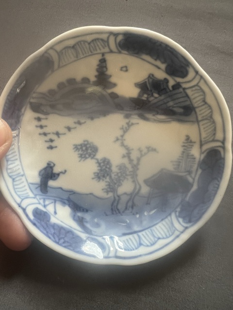 古玩陶瓷青花海屋添籌圖杯碟拍賣，當前價格2888元
