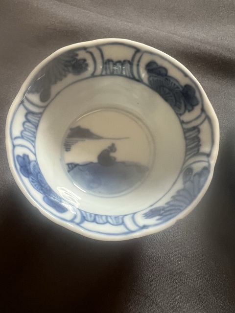 古玩陶瓷青花海屋添籌圖杯碟拍賣，當前價格2888元