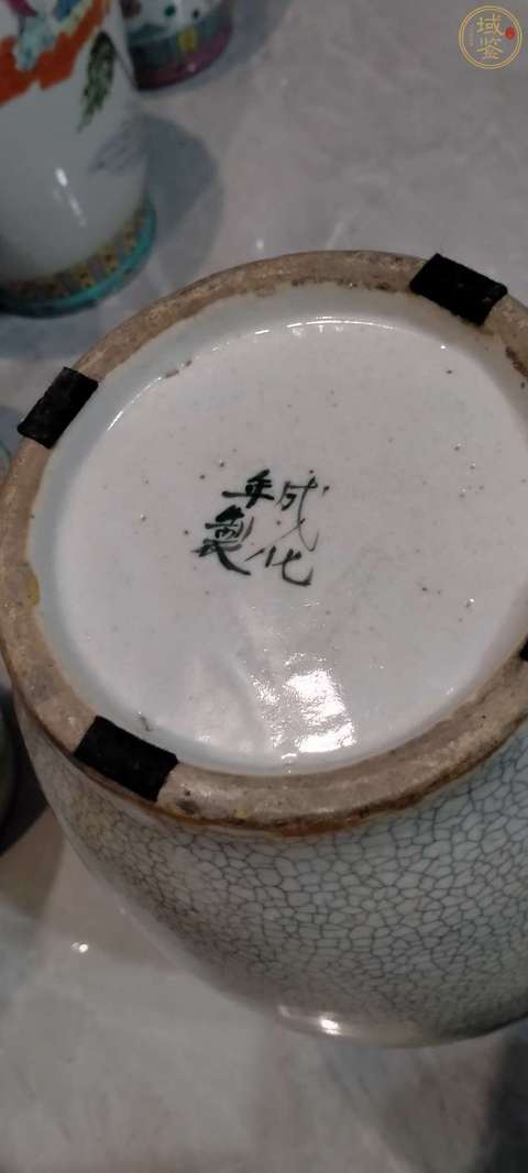 古玩陶瓷清中期哥釉釉下彩尊瓶拍賣,當前價格11800元