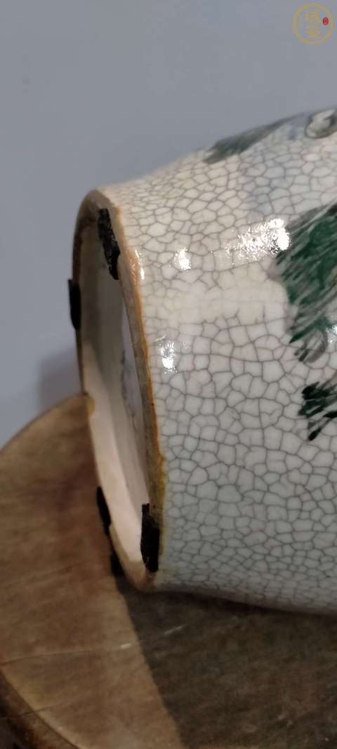 古玩陶瓷清中期哥釉釉下彩尊瓶拍賣,當前價格11800元