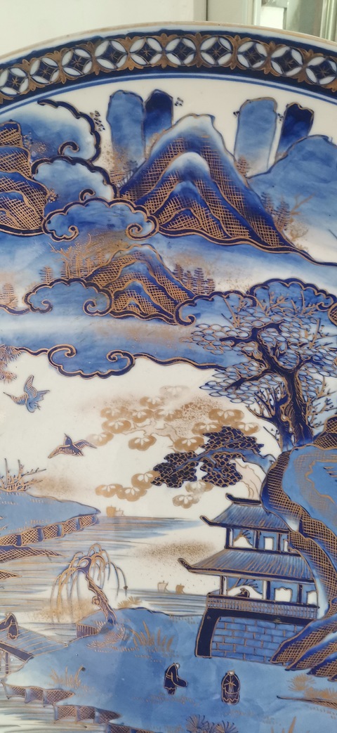 古玩陶瓷山水紋盤拍賣,當前價格4800元
